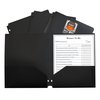 C-Line Products TwoPocket Heavyweight Poly Portfolio Folder with ThreeHole Punch, Black, 25PK 33931-BX